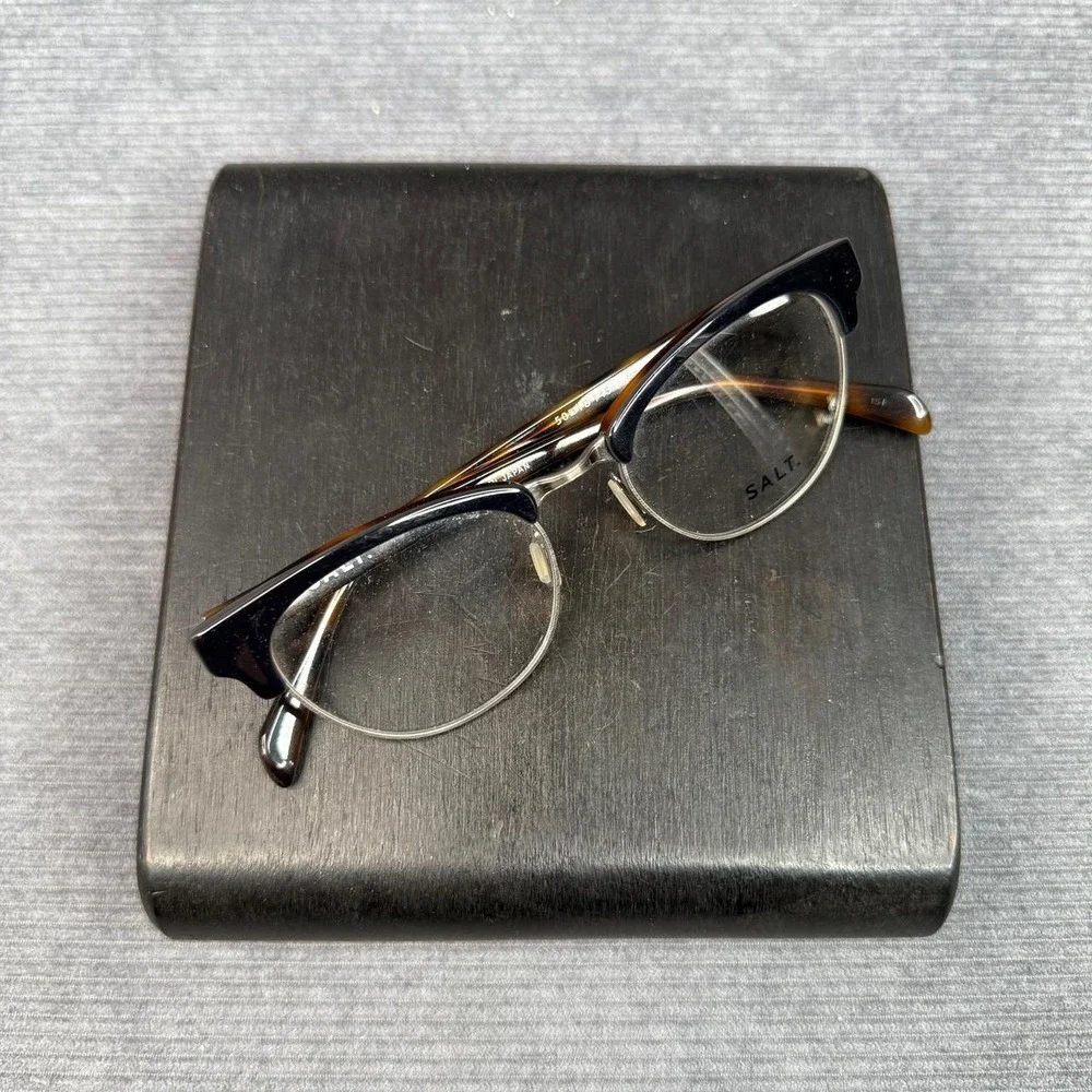 SALT Kris BKOK Titanium Cat Eye Y2k Eyeglasses Frame Handcrafted Japan 50-18-145